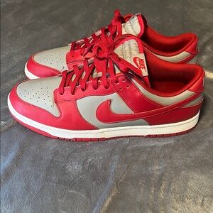 Nike Red and Gray Athletic Shoes